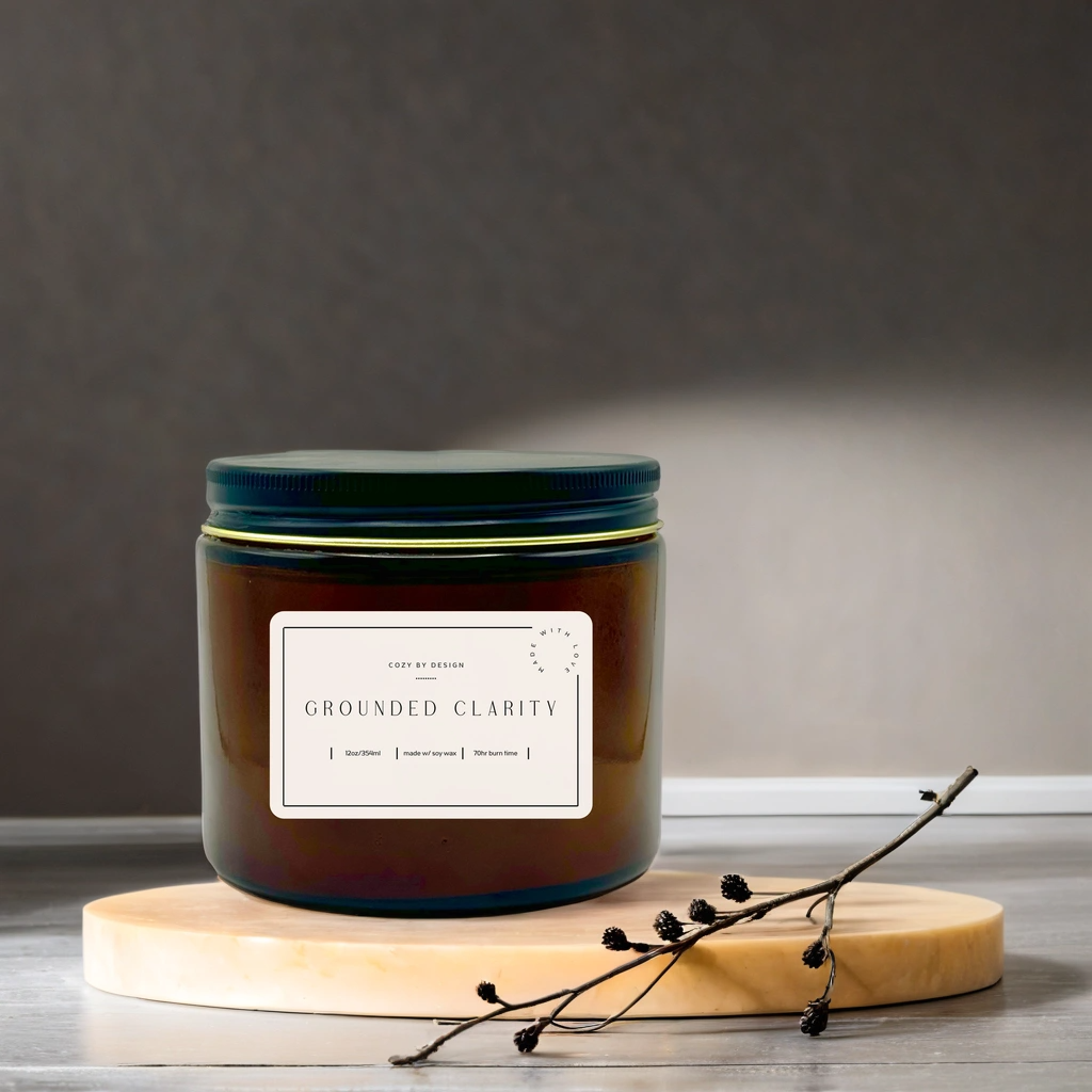 Grounded Clarity - 12oz Palo Santo and Ginger Aromatherapy Candle