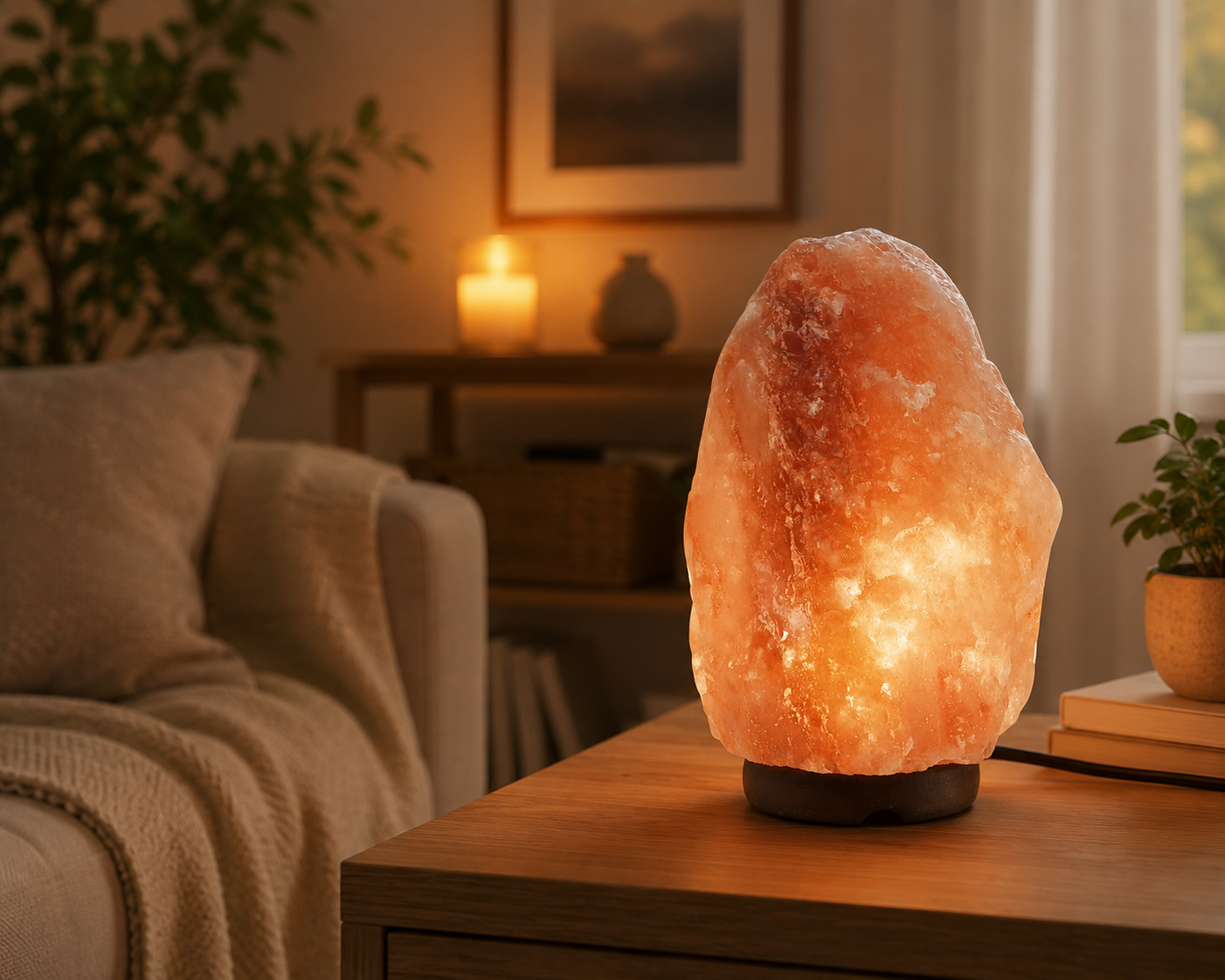 Himalayan Salt Lamp 4-5 lbs – Natural Pink Crystal Rock Salt Lamp with Dimmer Switch