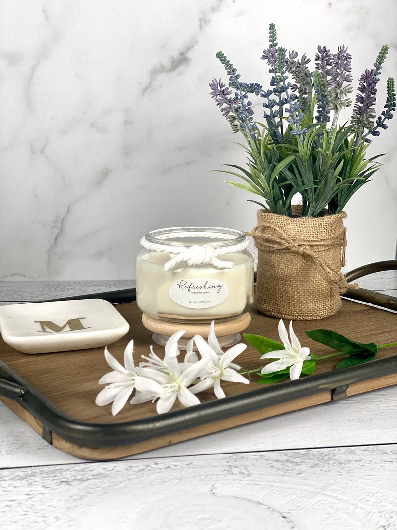 Refreshing Lavender + Lemon Aromatherapy Candle