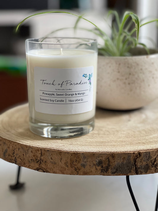 Touch of Paradise Pineapple, Sweet Orange, & Mango 13.5oz Soy Candle