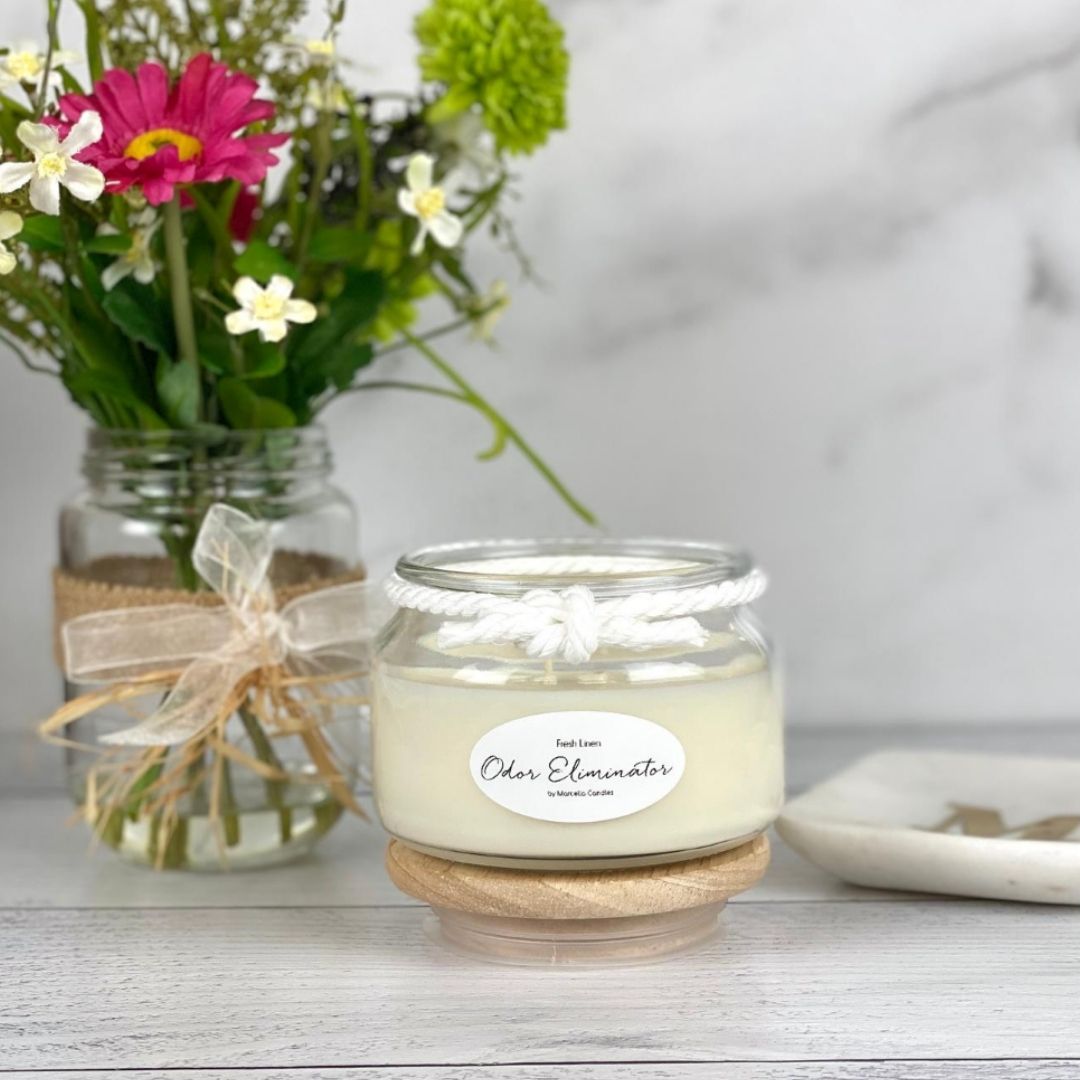 Fresh Linen Odor Eliminator Soy Candle