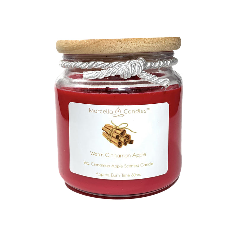 Warm Cinnamon Apple Soy Candle - Marcella Candles