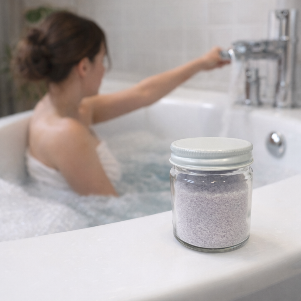 Lavender Dead Sea Bath Salts – Relaxing Mineral Soak for Stress Relief, Muscle Recovery & Deep Calm | Natural Spa Bath Soak