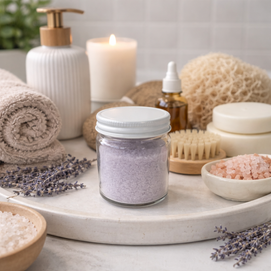 Lavender Dead Sea Bath Salts – Relaxing Mineral Soak for Stress Relief, Muscle Recovery & Deep Calm | Natural Spa Bath Soak