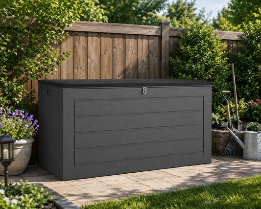 Outdoor Storage Box 180 Gallon – Large Waterproof Deck Box for Patio Furniture Cushions, Pool Supplies & Garden Tools