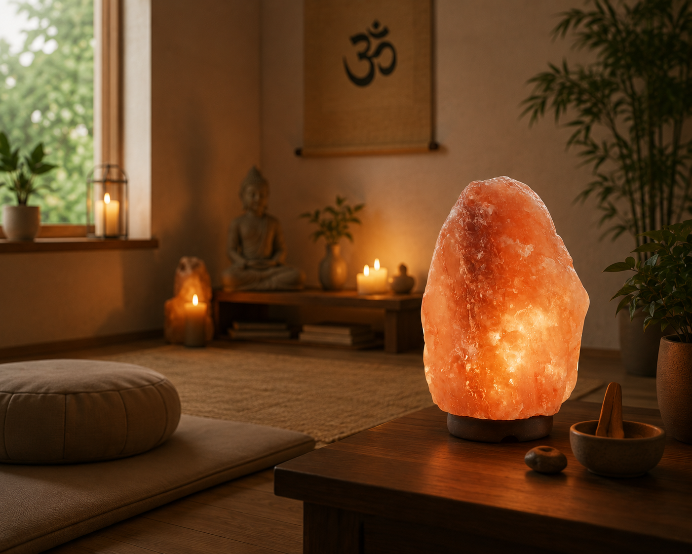Himalayan Salt Lamp 4-5 lbs – Natural Pink Crystal Rock Salt Lamp with Dimmer Switch