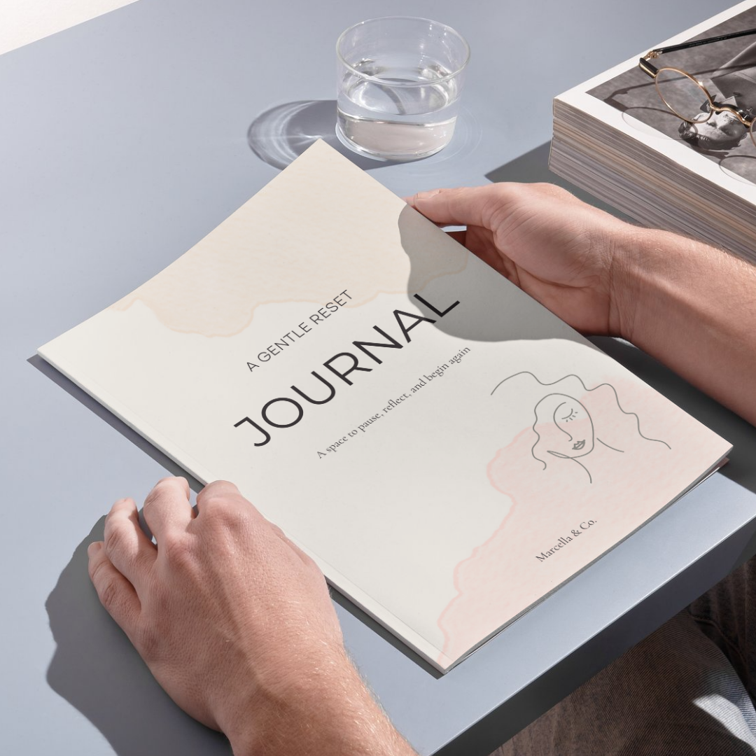 Bedtime Sleep Candle Gift Set – 12oz Lavender Chamomile Soy Candle + Gentle Reset Journal PDF for Stress Relief & Relaxation