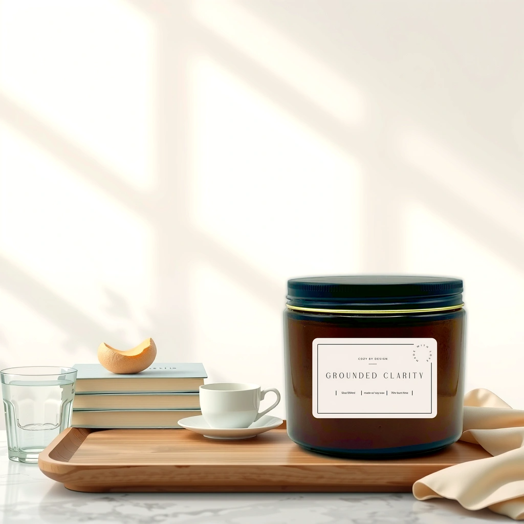 Grounded Clarity - 12oz Palo Santo and Ginger Aromatherapy Candle