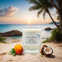 Island Retreat - Coconut + Mango 13oz Scented Candle