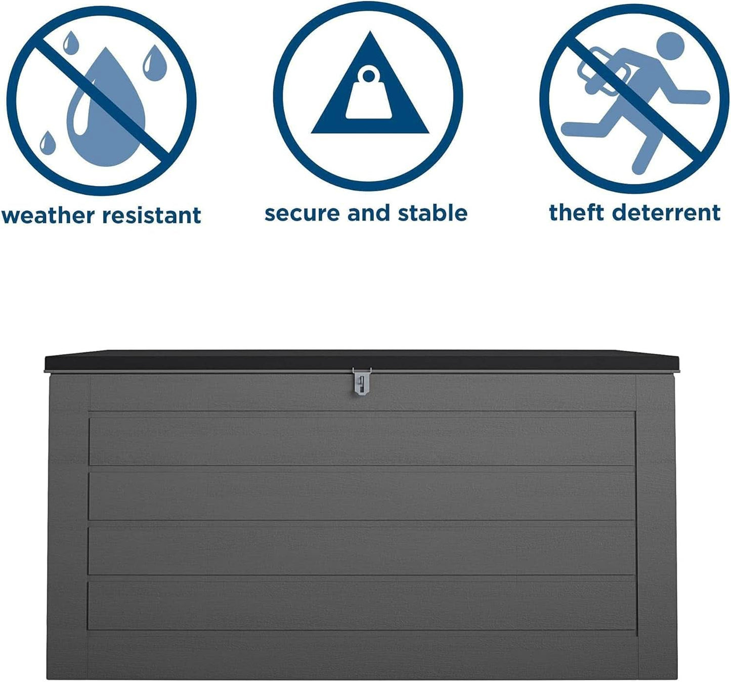Outdoor Storage Box 180 Gallon – Large Waterproof Deck Box for Patio Furniture Cushions, Pool Supplies & Garden Tools