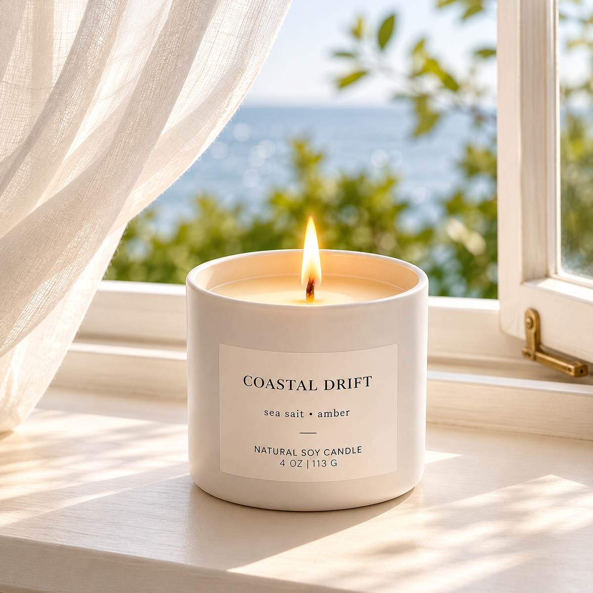 Coastal Drift - Sea Salt & Amber 4oz Candle