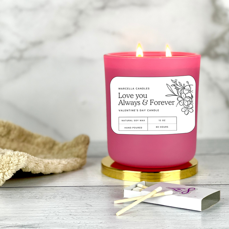 Love Always & Forever Valentine's Day Candle