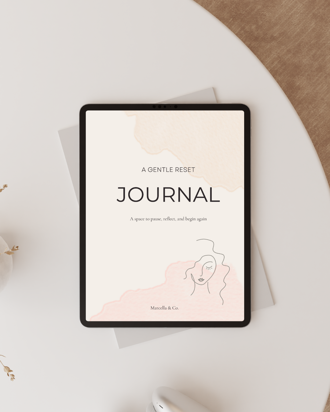 Bedtime Sleep Candle Gift Set – 12oz Lavender Chamomile Soy Candle + Gentle Reset Journal PDF for Stress Relief & Relaxation