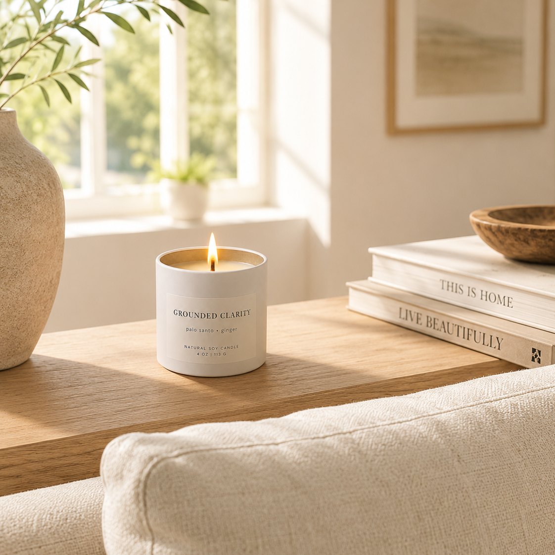 Grounded Clarity - Palo Santo & Ginger 4oz Candle