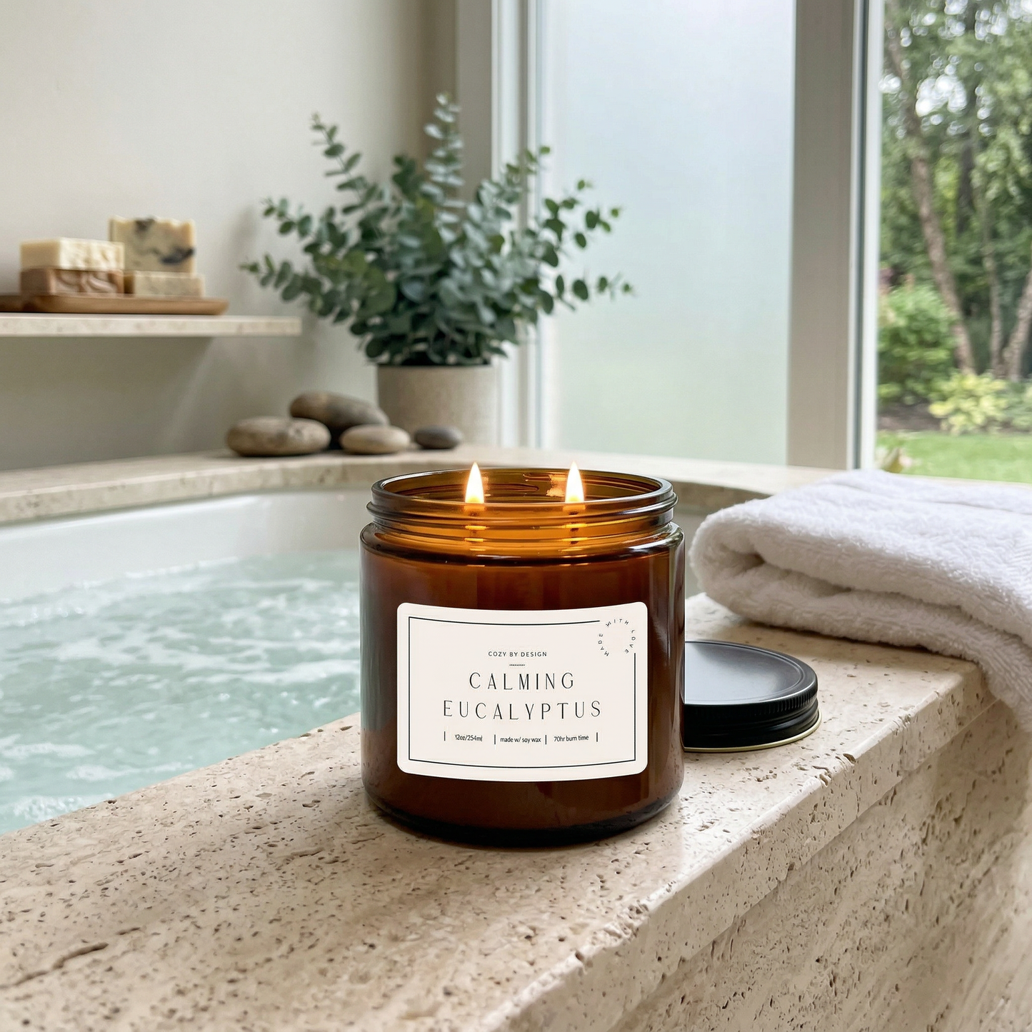 Calming - 12oz Eucalyptus and Peppermint Aromatherapy Candle