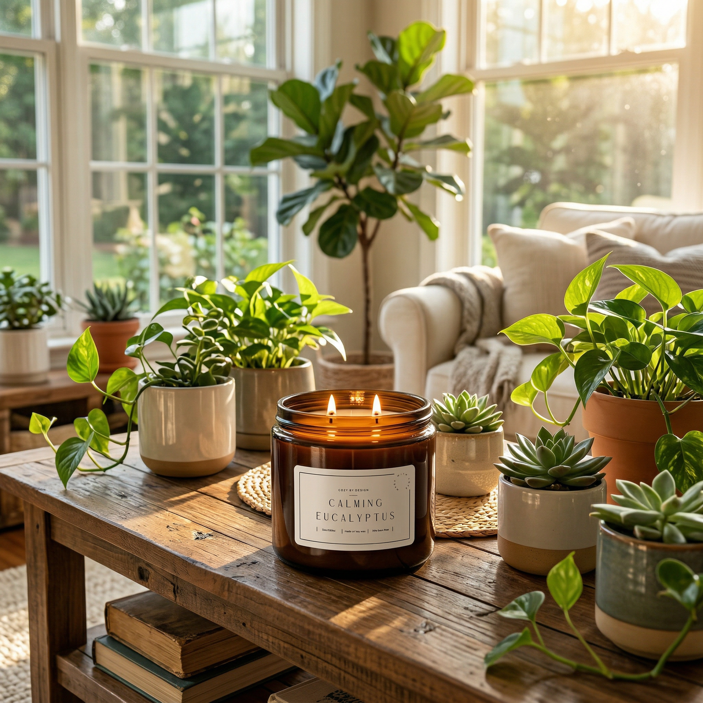 Calming - 12oz Eucalyptus and Peppermint Aromatherapy Candle
