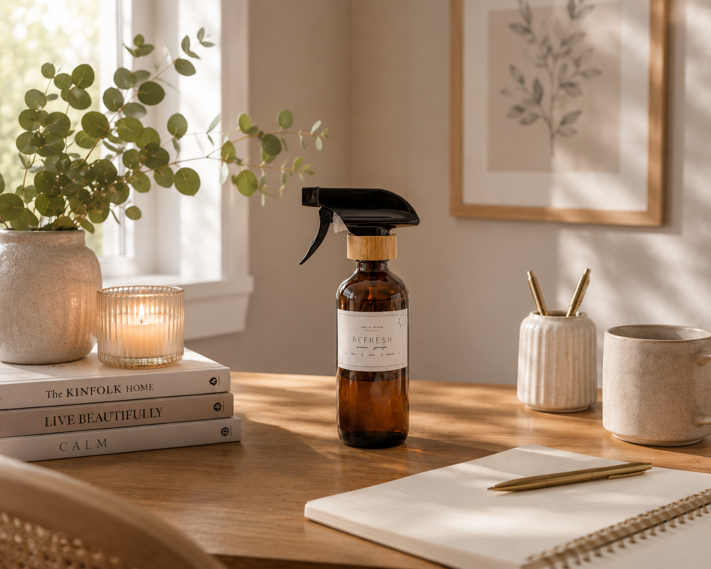 Odor Eliminating Room Spray – 8oz Natural Air Freshener Spray for Home, Bathroom & Pet Odors