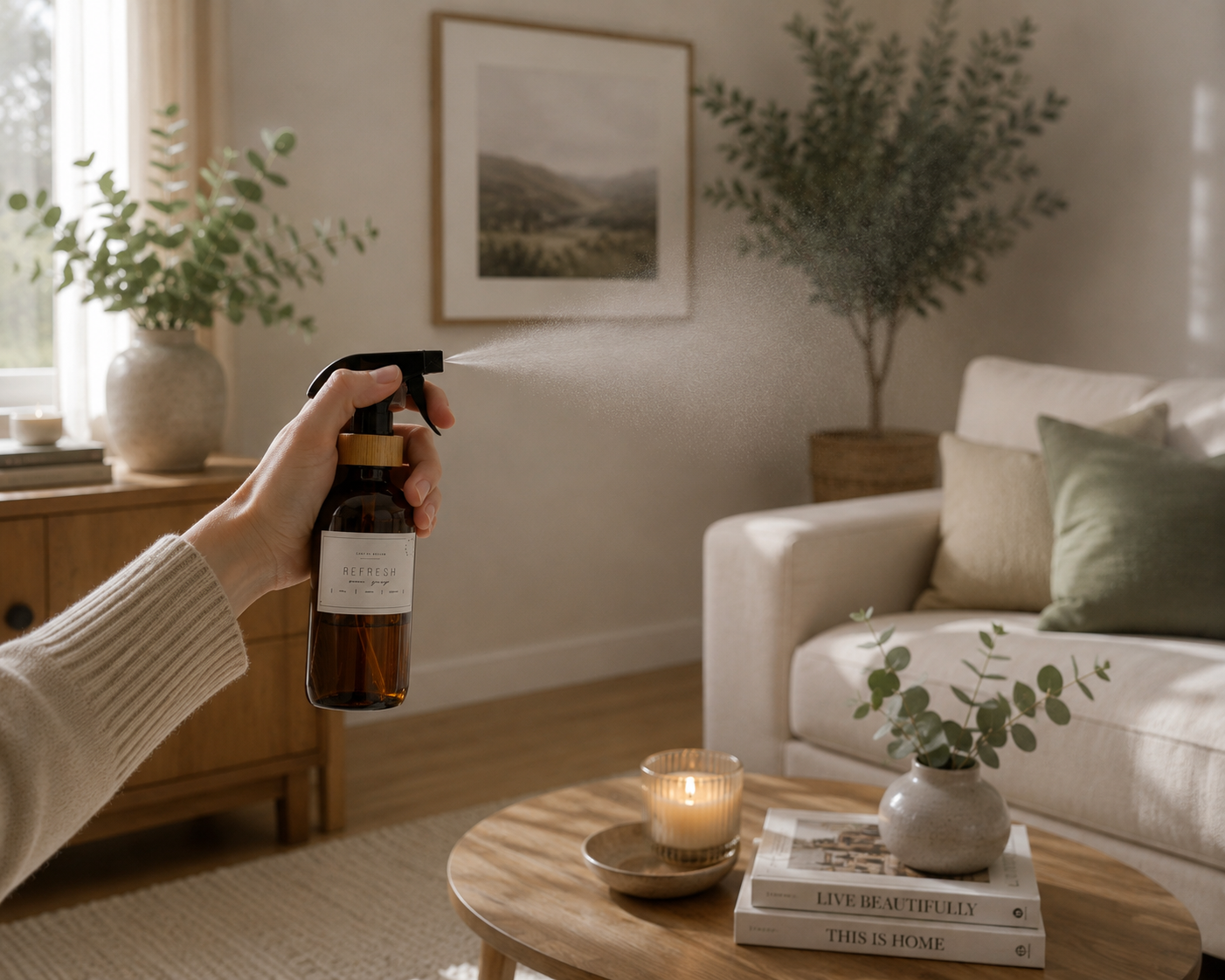 Odor Eliminating Room Spray – 8oz Natural Air Freshener Spray for Home, Bathroom & Pet Odors