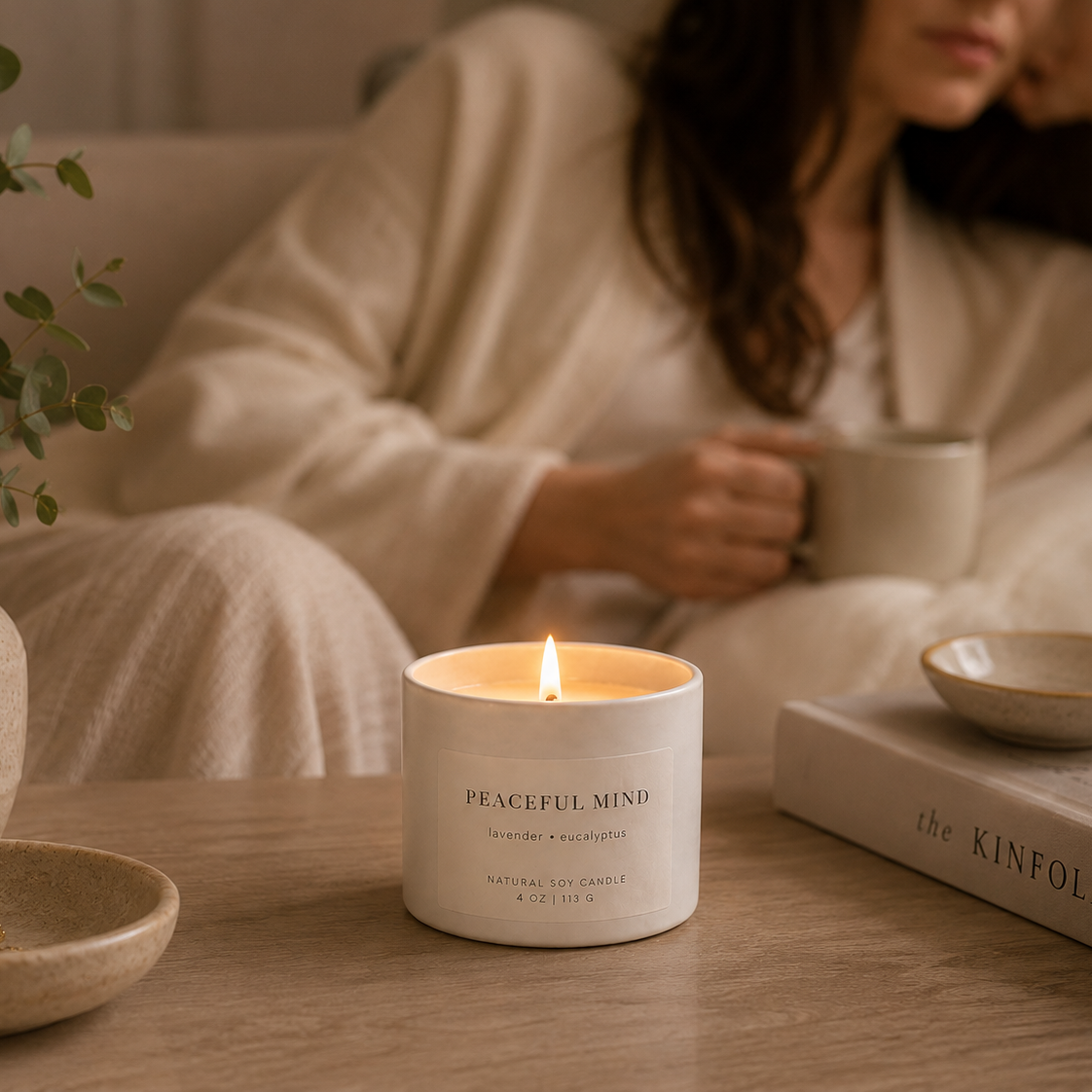 Peaceful Mind - Lavender & Eucalyptus 4oz Candle