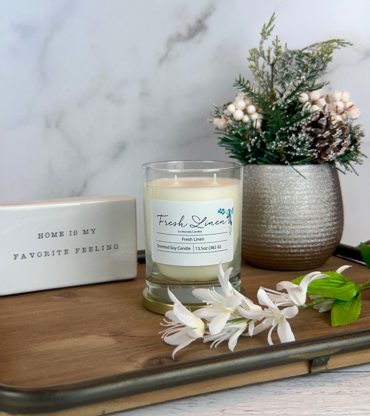 Fresh Linen 13.5oz Soy Candle