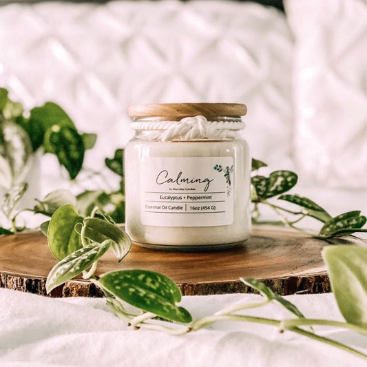 Calming Eucalyptus + Peppermint Aromatherapy Candle