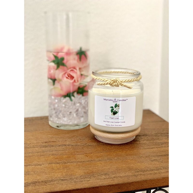 Fresh Linen Soy Candle - Marcella Candles
