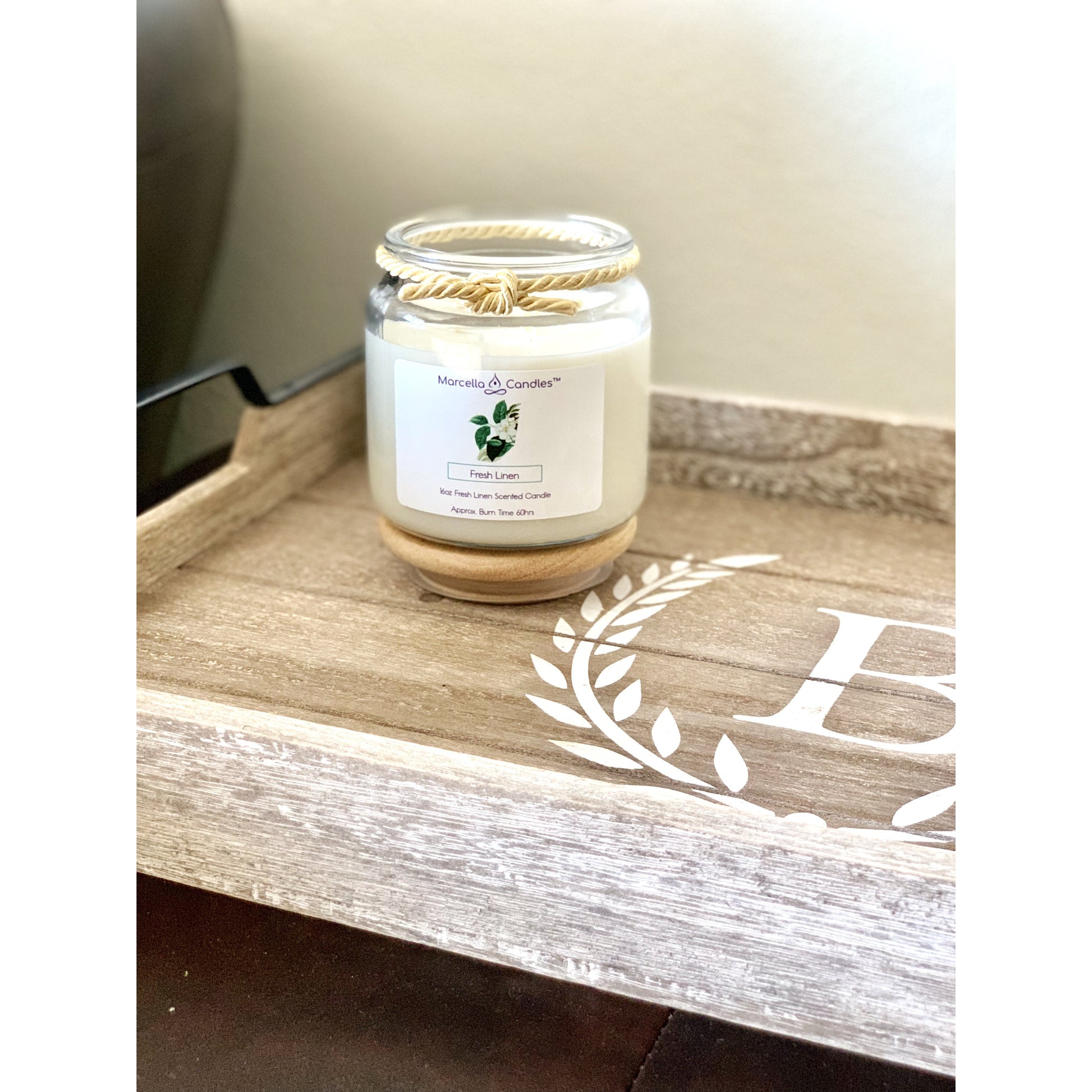 Fresh Linen Soy Candle - Marcella Candles