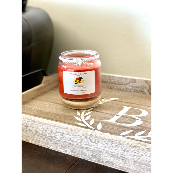 Ginger Peach Soy Candle - Marcella Candles