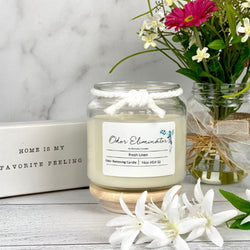 Fresh Linen Odor Eliminator Soy Candle