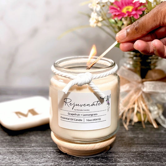 Rejuvenate Grapefruit + Lemongrass Aromatherapy Candle