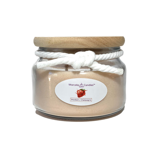Strawberry Champagne Soy Candle - Marcella Candles