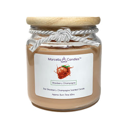 Strawberry Champagne Soy Candle - Marcella Candles