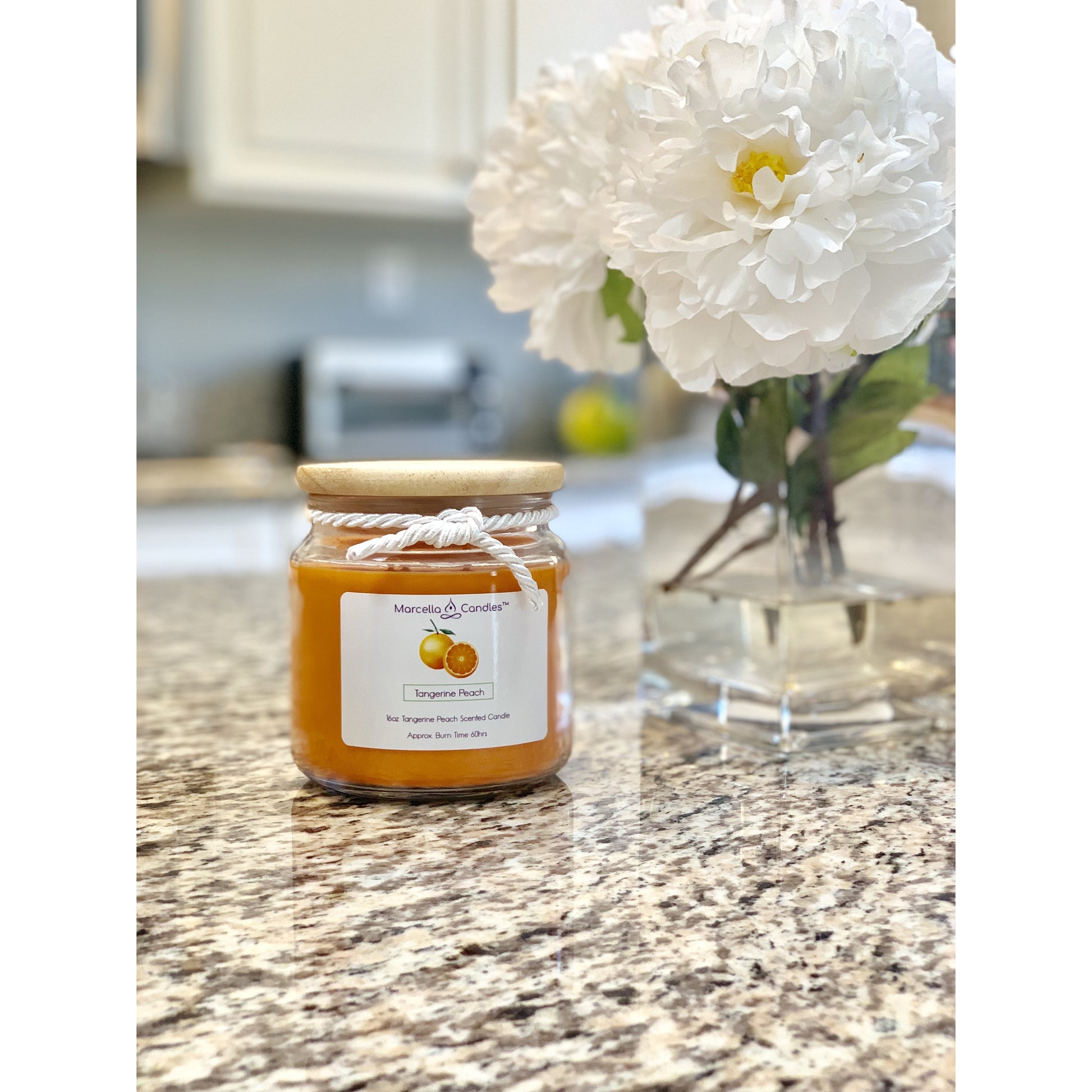 Tangerine Peach Soy Candle - Marcella Candles