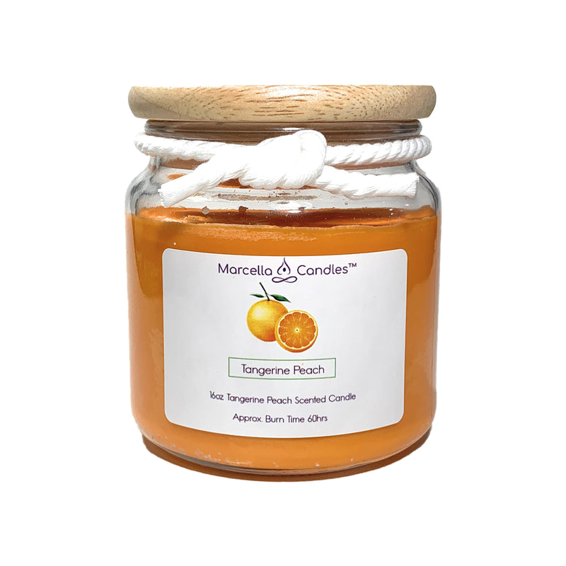 Tangerine Peach Soy Candle - Marcella Candles