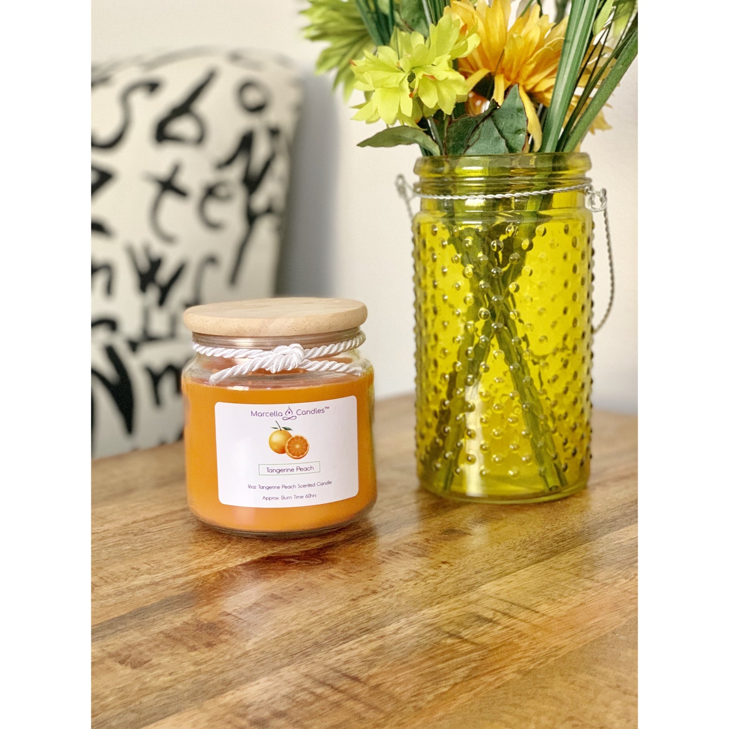 Tangerine Peach Soy Candle - Marcella Candles