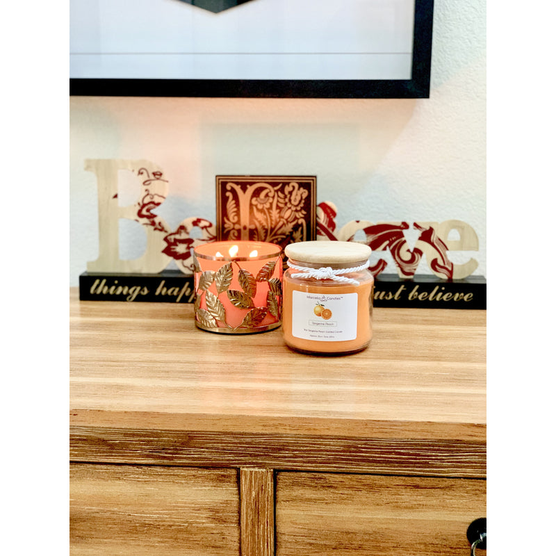 Tangerine Peach Soy Candle - Marcella Candles