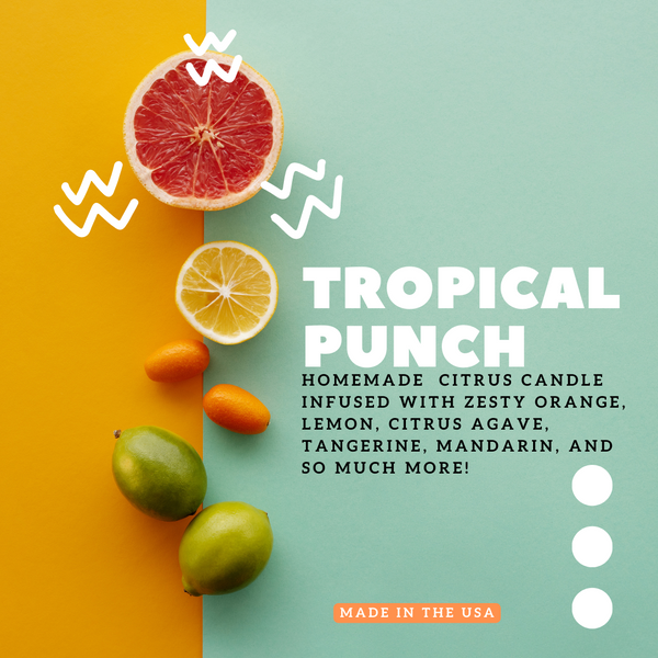 Tropical Punch 8oz Zesty Orange Soy Candle