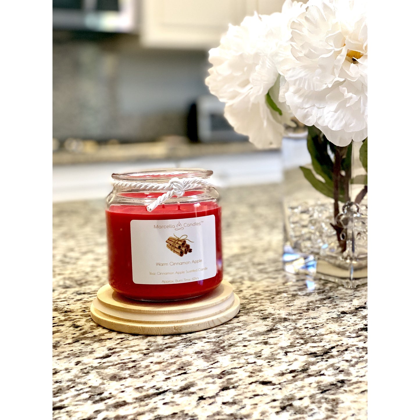 Warm Cinnamon Apple Soy Candle - Marcella Candles